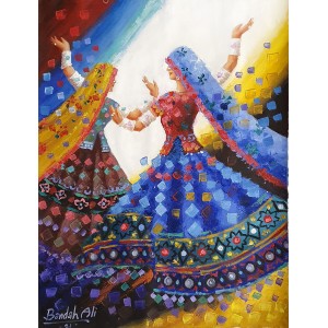 Bandah Ali, 18 x 24 Inch, Acrylic on Canvas, Figurative-Painting, AC-BNA-110